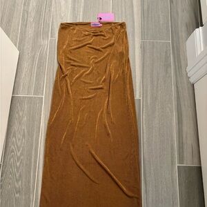 Edikted brown maxi skirt